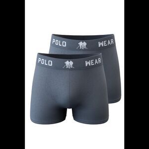 Polo Wear Men's 2-Pack Trunks Underwear Gray